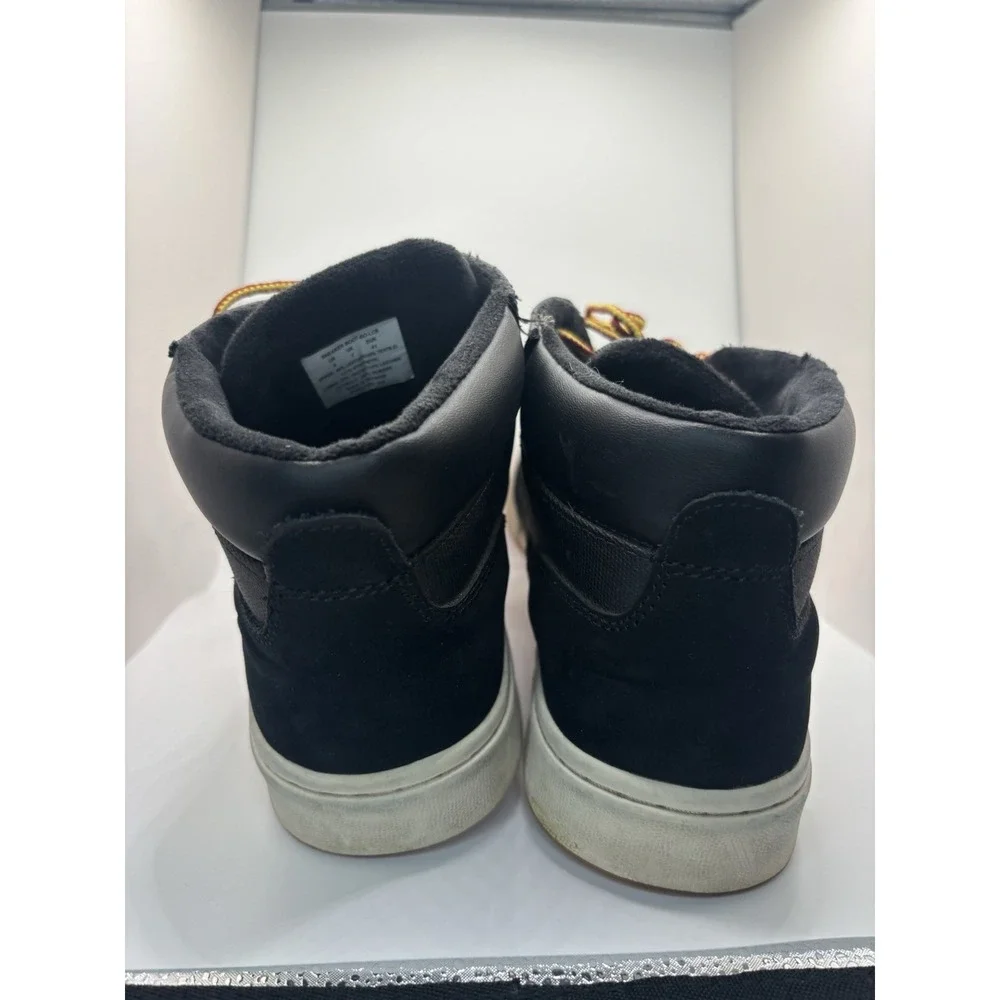 Polo Ralph Lauren Shrunken Nubuck Sneaker Boot BO-LCB Black Men's 8 Leather